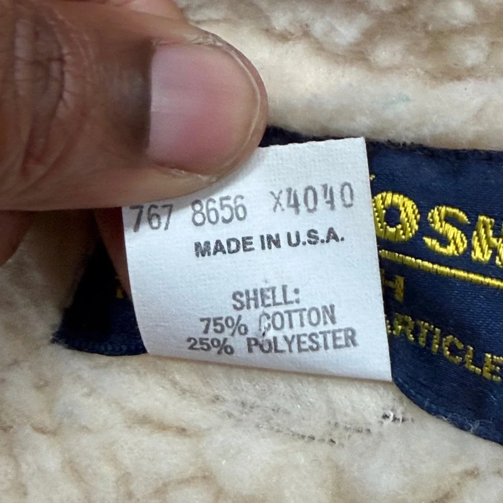 Vintage OshKosh Bgosh Purple Corduroy Sherpa Lined Hooded Jacket Girls 6X USA